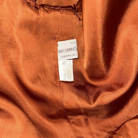 Authentic Vintage Salvatore Ferragamo Burnt Orange Wool & Mohair Italian Peacoat - Picture 9 of 12